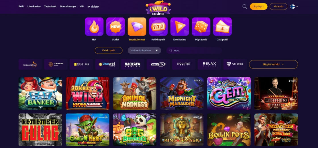 iwild casino pelit